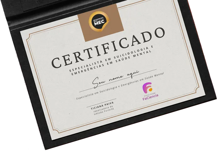 Certificado de Especialista em Suicidologia e Emergências em Saúde Mental